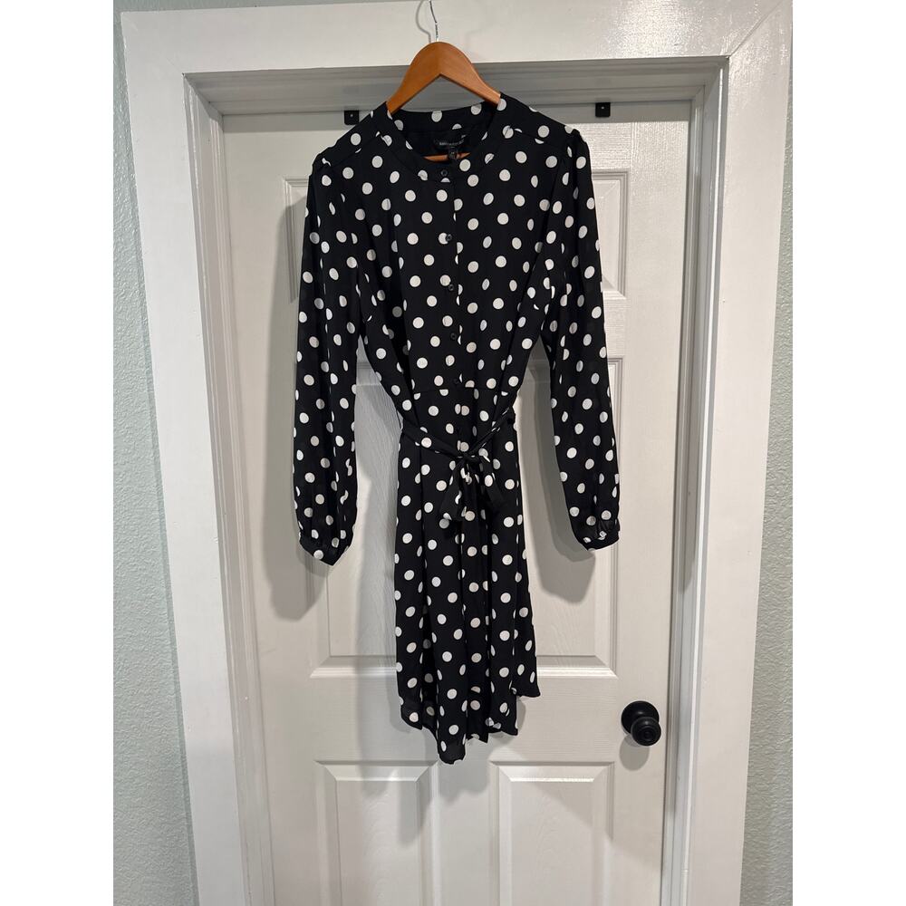 Banana Republic Black & White Polka Dot Dress Women's Size 14